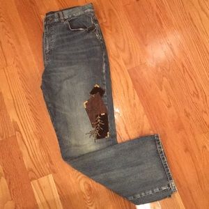 Jeans with patch design